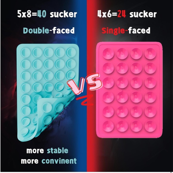 5for$10 Two Sticky Phone Grip, Shower Mirror Phone Mount Suction Cup Phone Mount - Picture 4 of 7